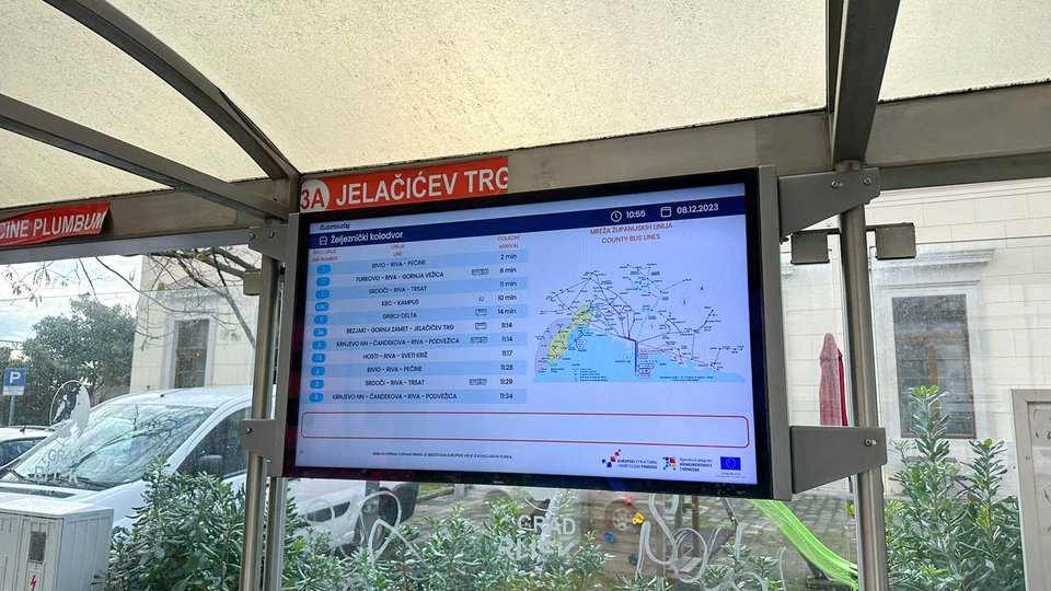 Završetak projekta „Jačanje sustava prijevoza“ i predstavljanje displeja za najavu dolaska autobusa u Rijeci