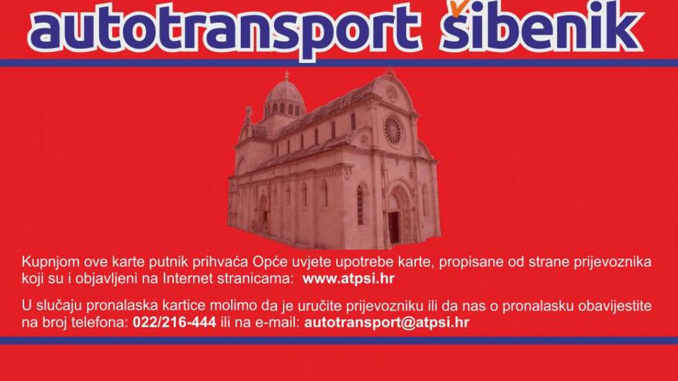 AUTOTRANSPORT ŠIBENIK ZAPOČEO S IZDAVANJEM BUSCARD MJESEČNIH KARTICA